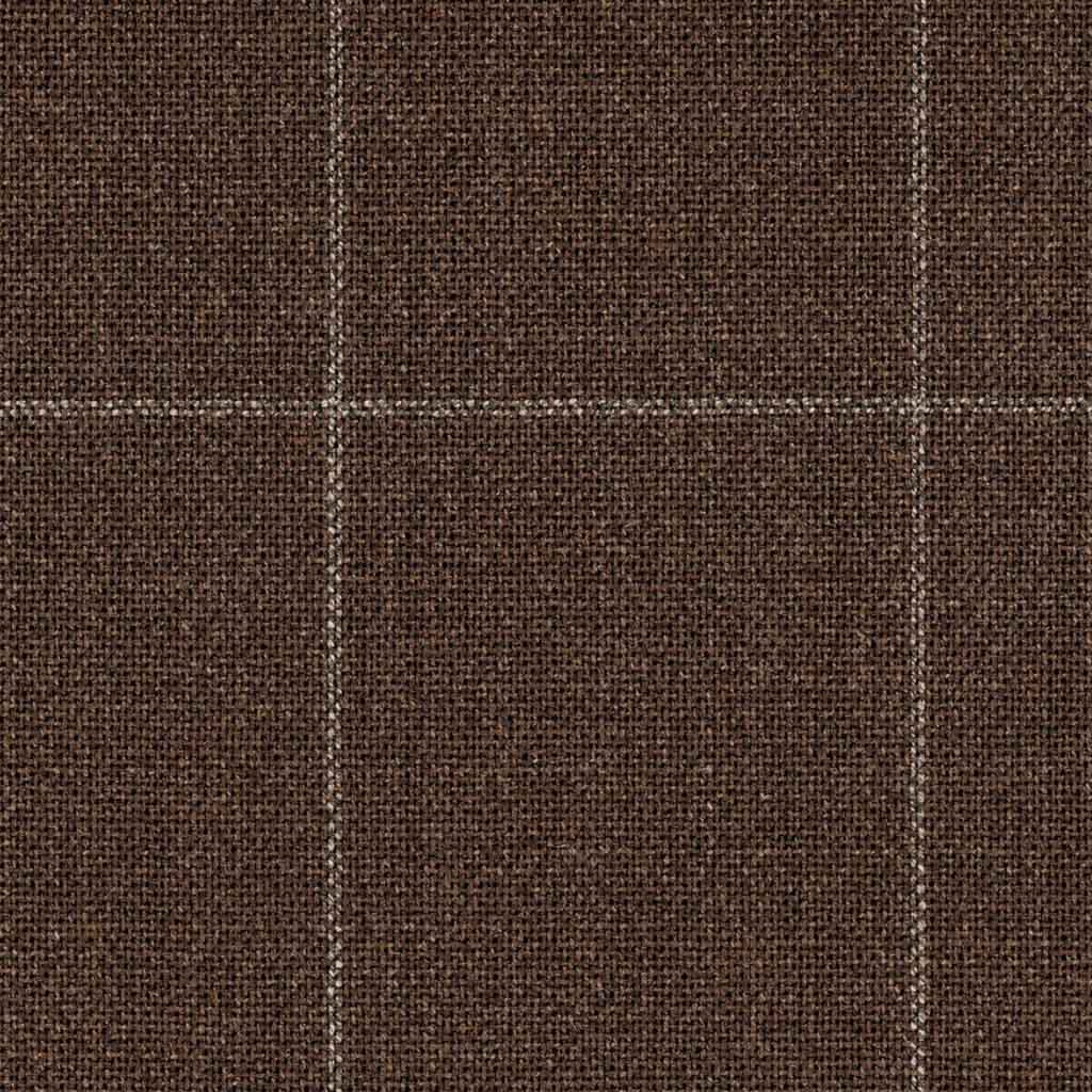 BROWN, BIG WHITE CHECKS (4 PLY) (DR# 18046)