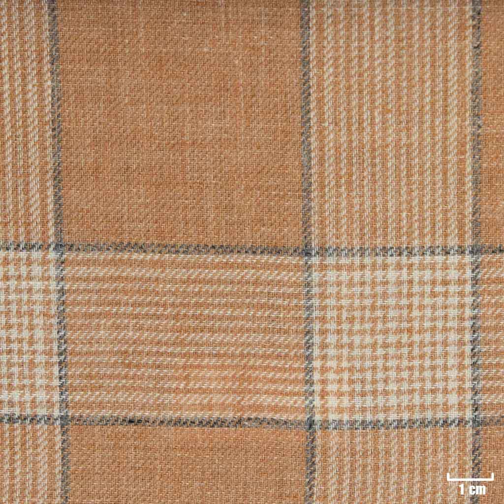 ORANGE, BIG BROWN CHECKS