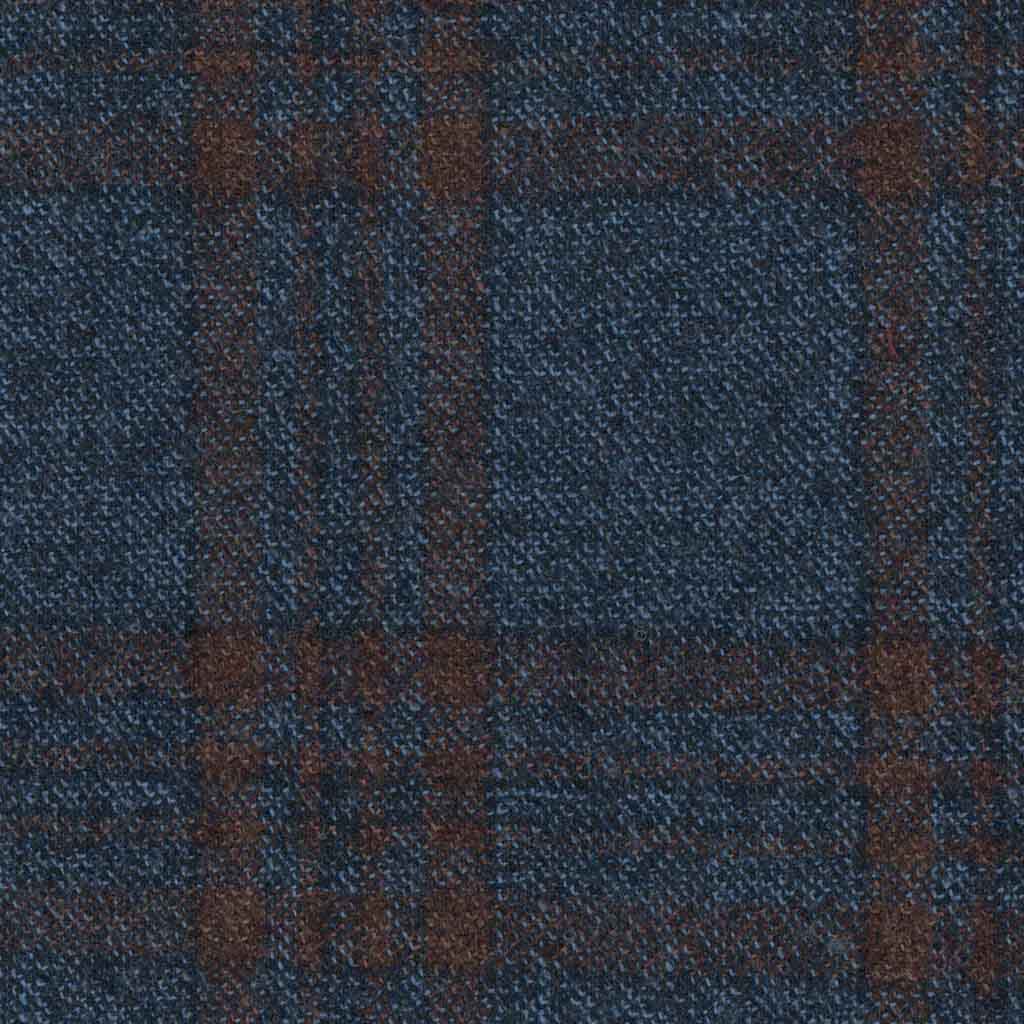 BLUE, BROWN CHECKS