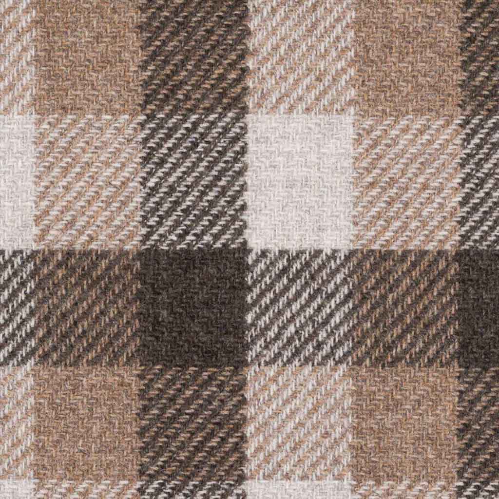 CREAM, BROWN CHECKS