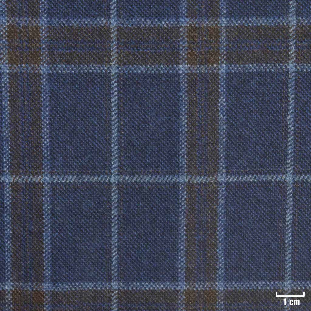BLUE, BROWN CHECKS