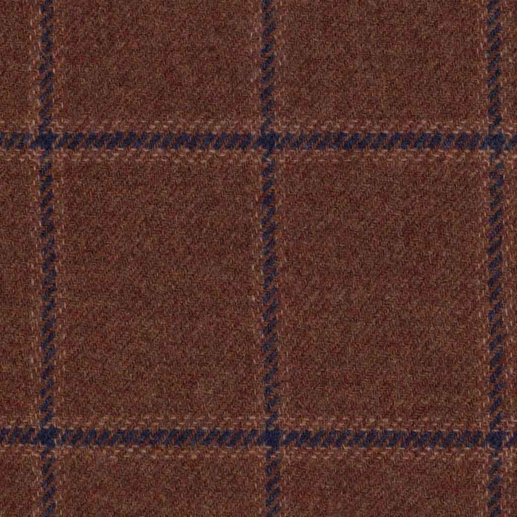 BROWN, BLUE CHECKS