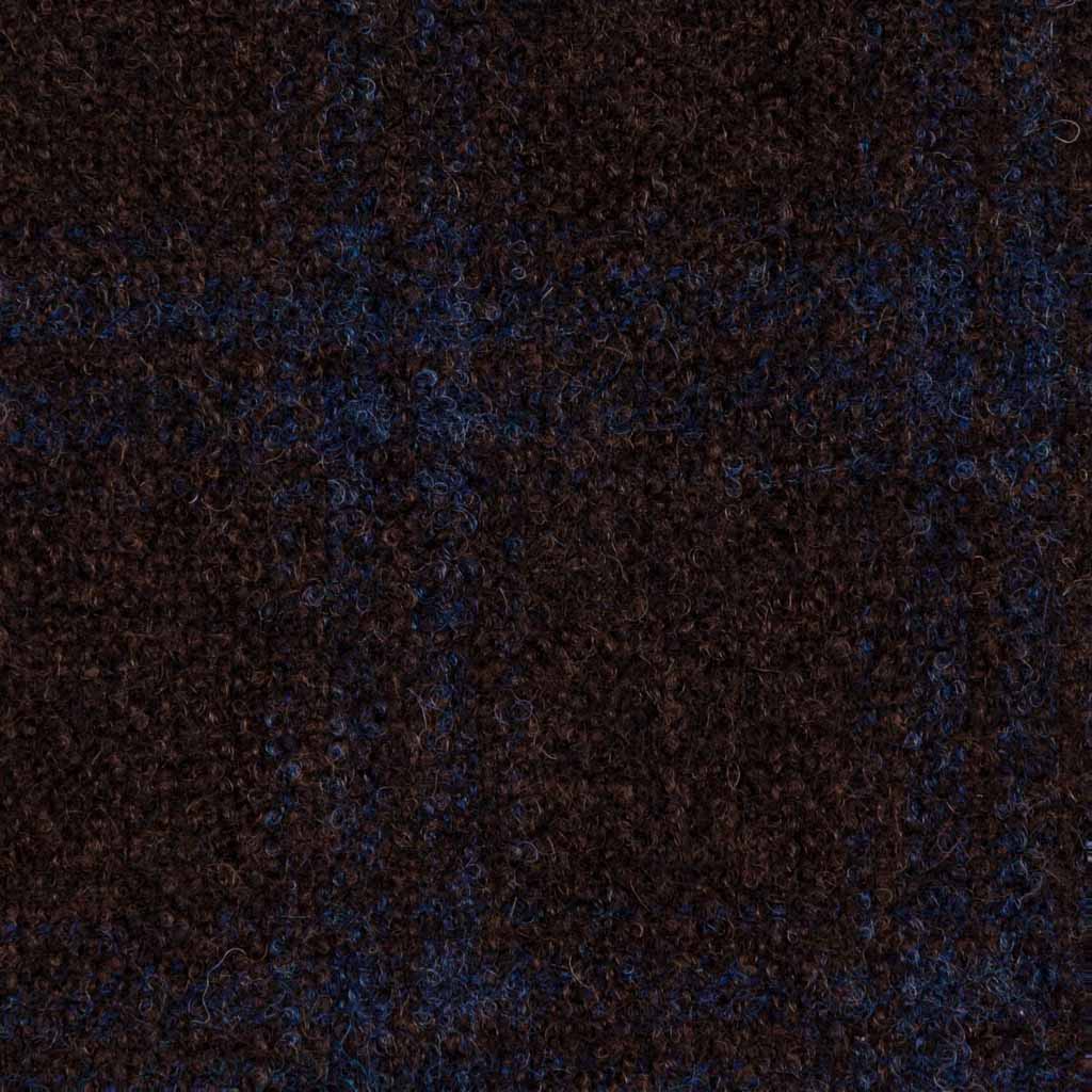 DARK BROWN, BLUE CHECKS