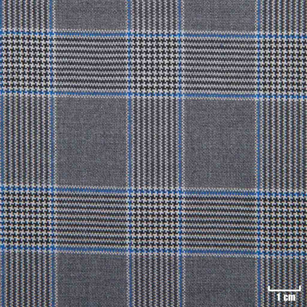 DARK GREY, BLUE CHECKS
