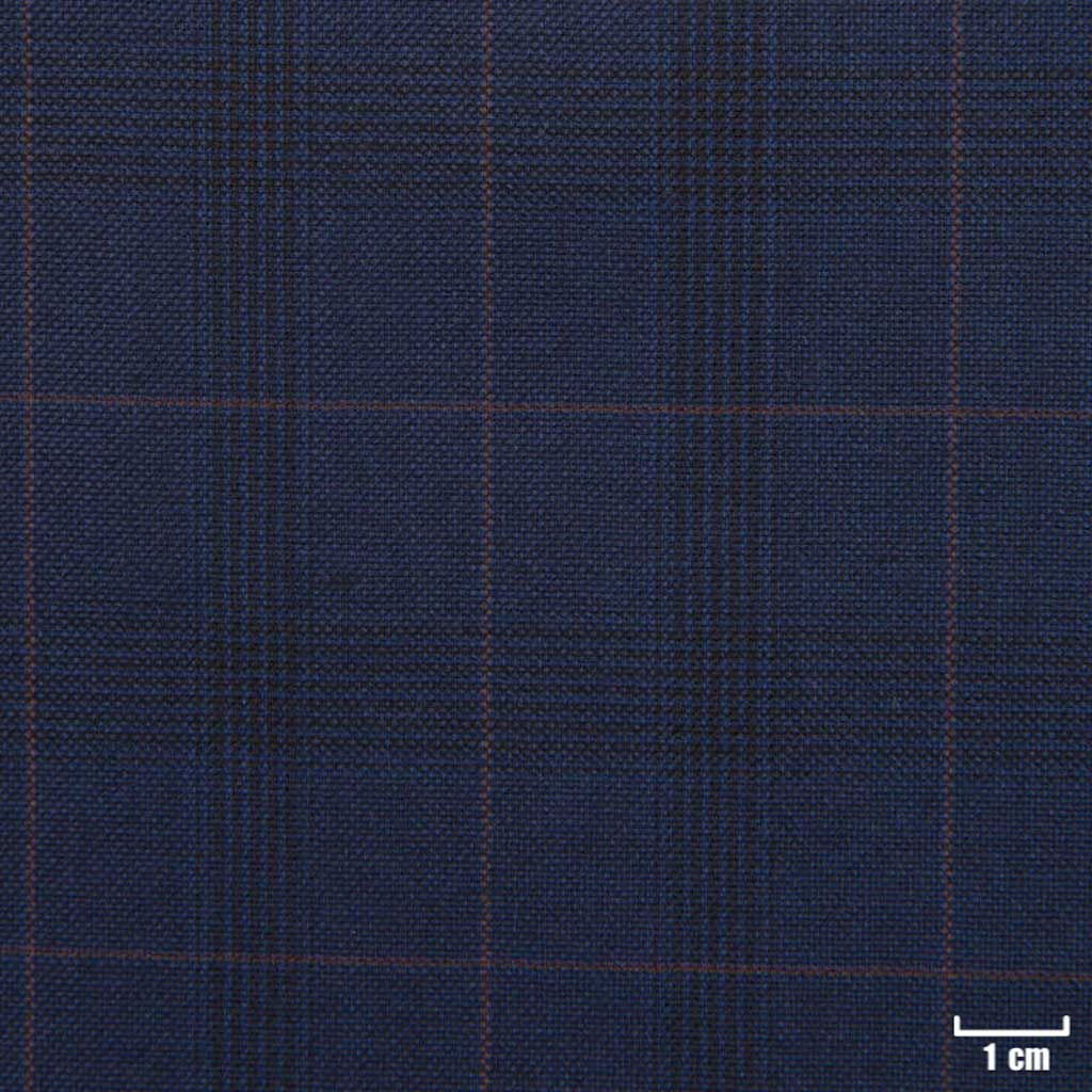 DARK BLUE, BROWN CHECKS