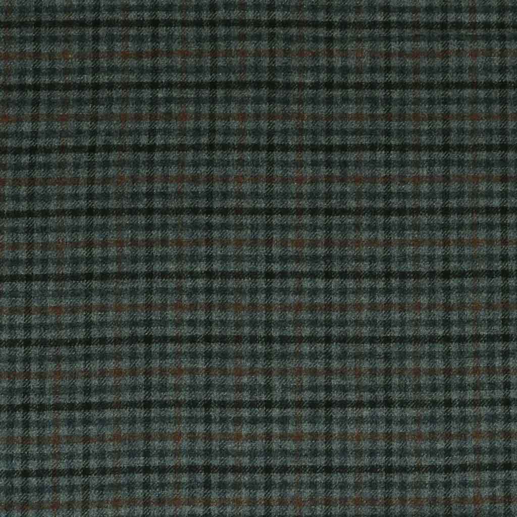BLUE, BROWN CHECKS