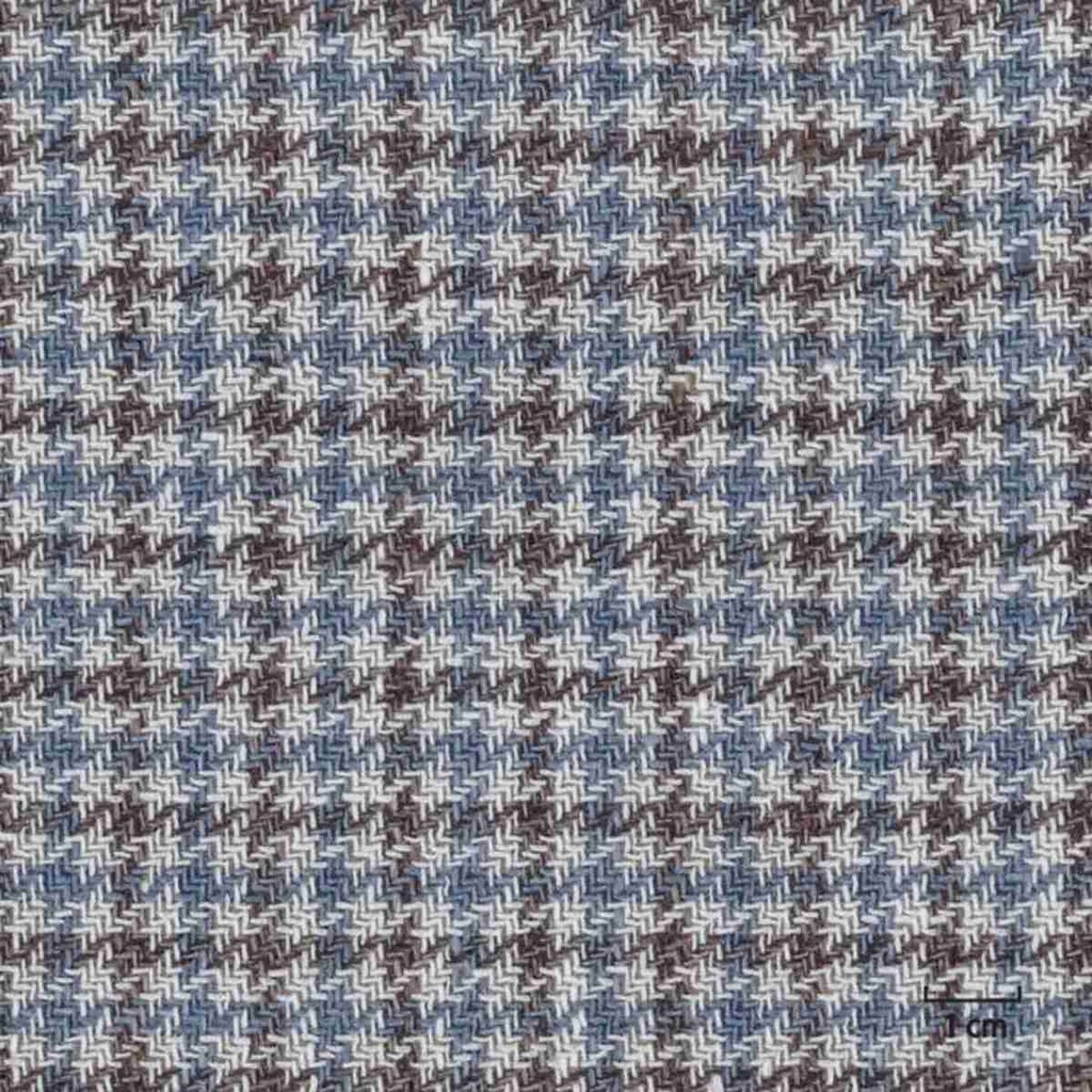 CREAM, BLUE BROWN CHECKS