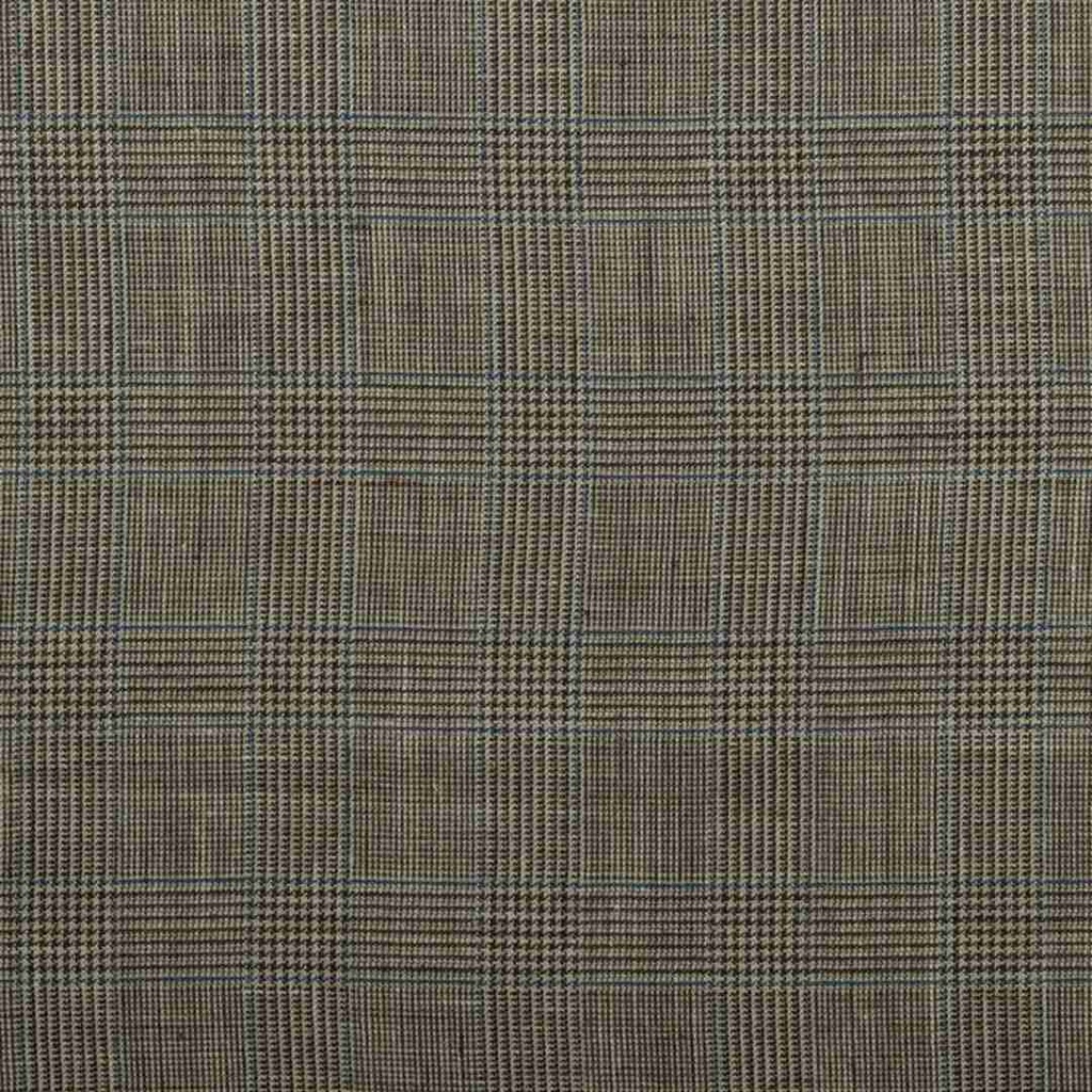 BROWN, BLUE CHECKS