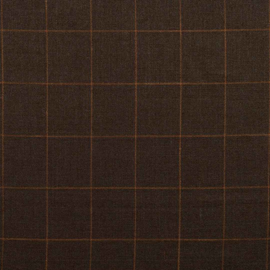BROWN, ORANGE CHECKS