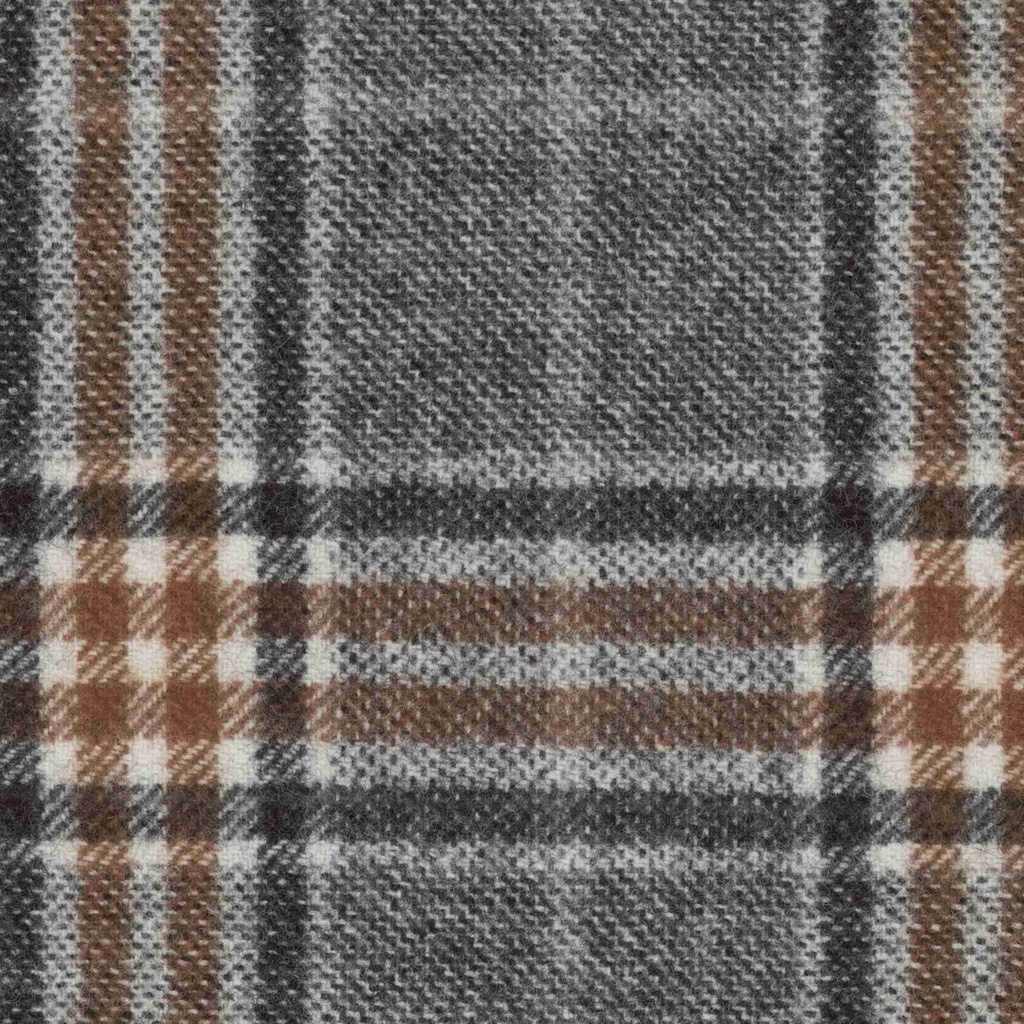 GREY, BIG ORANGE CHECKS (DR# 70115)