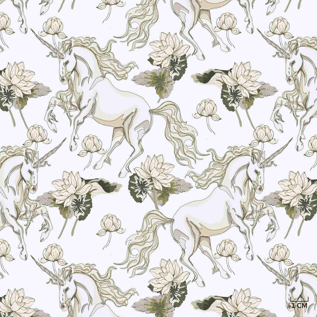 GOLD UNICORN AND FLORAL