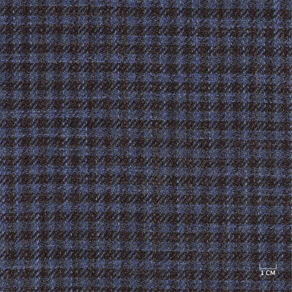 BLUE, BROWN HOUNDSTOOTH (100/10)