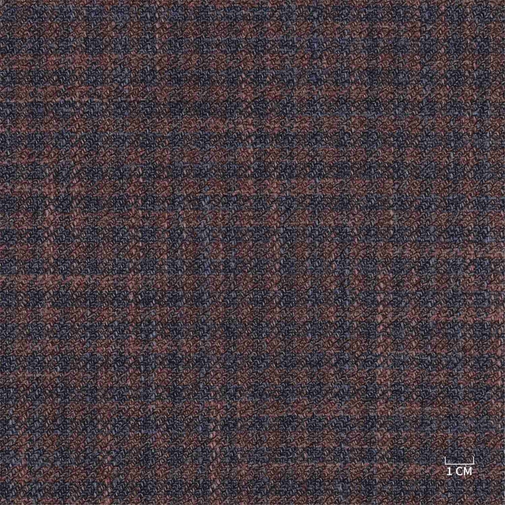 BROWN, BLUE HOUNDSTOOTH (100/11)