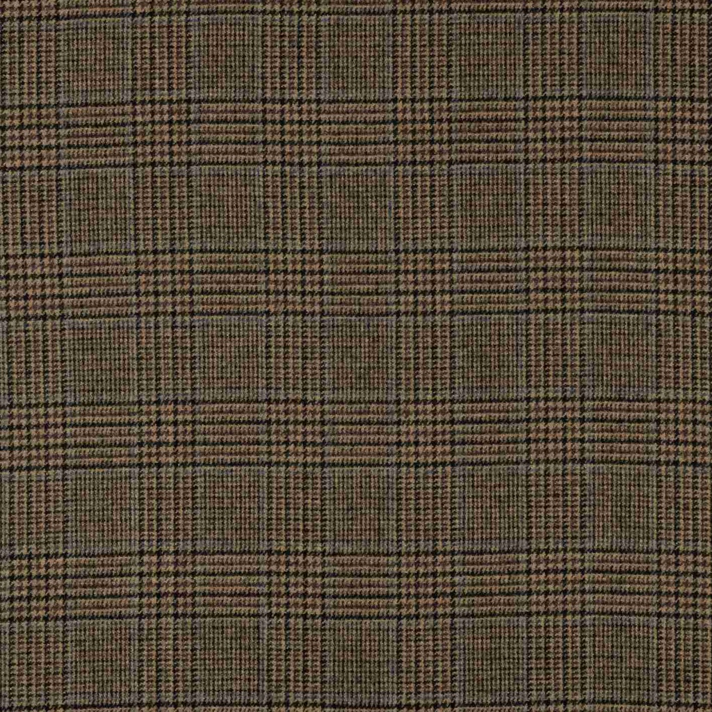 BROWN, BLUE CHECKS