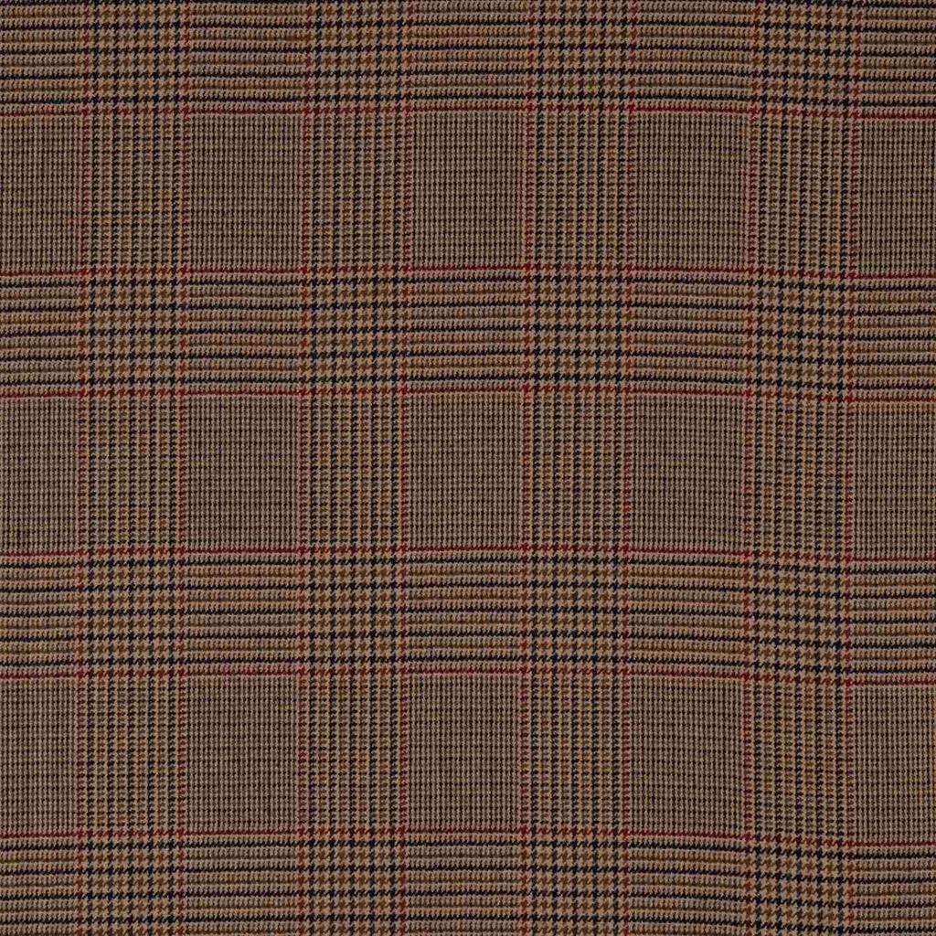 BROWN, RED CHECKS
