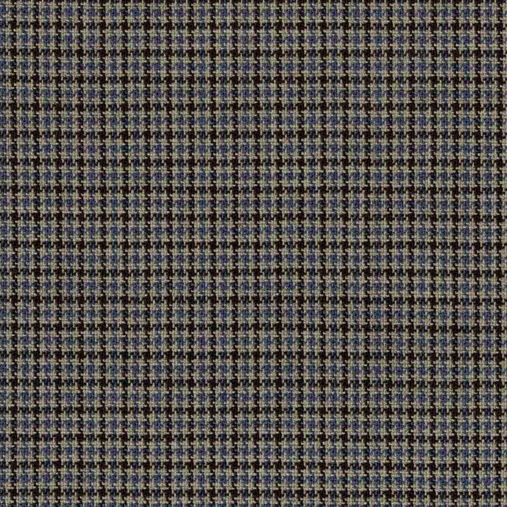 BLUE,BROWN HOUNDSTOOTH, 4PLY (DR# 18156)