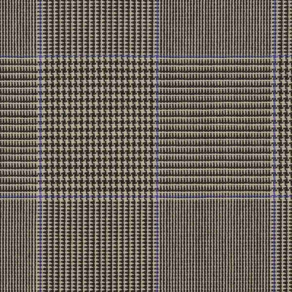 BROWN,BLUE CHECKS, 4PLY (DR# 18158)
