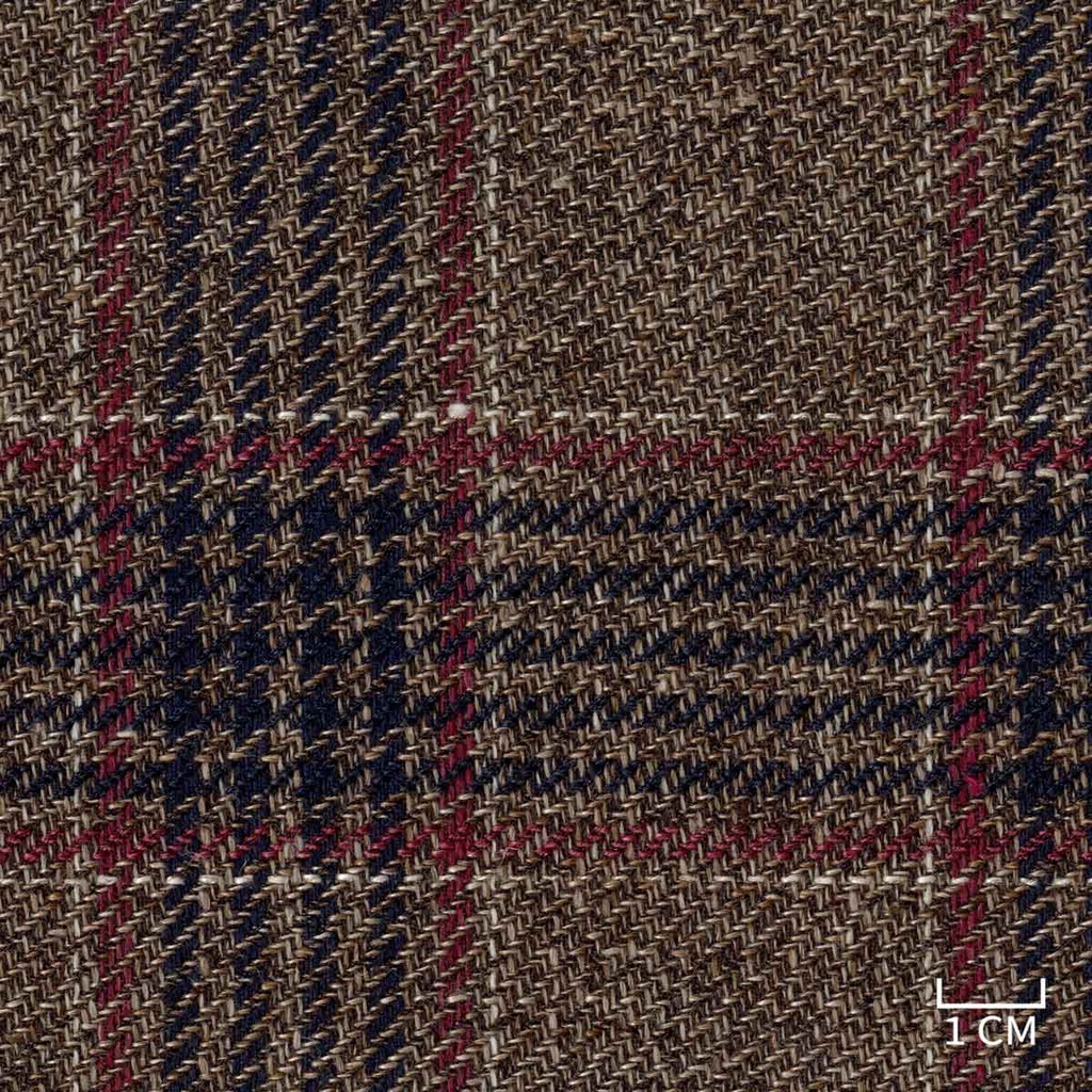 BROWN, BLUE CHECKS