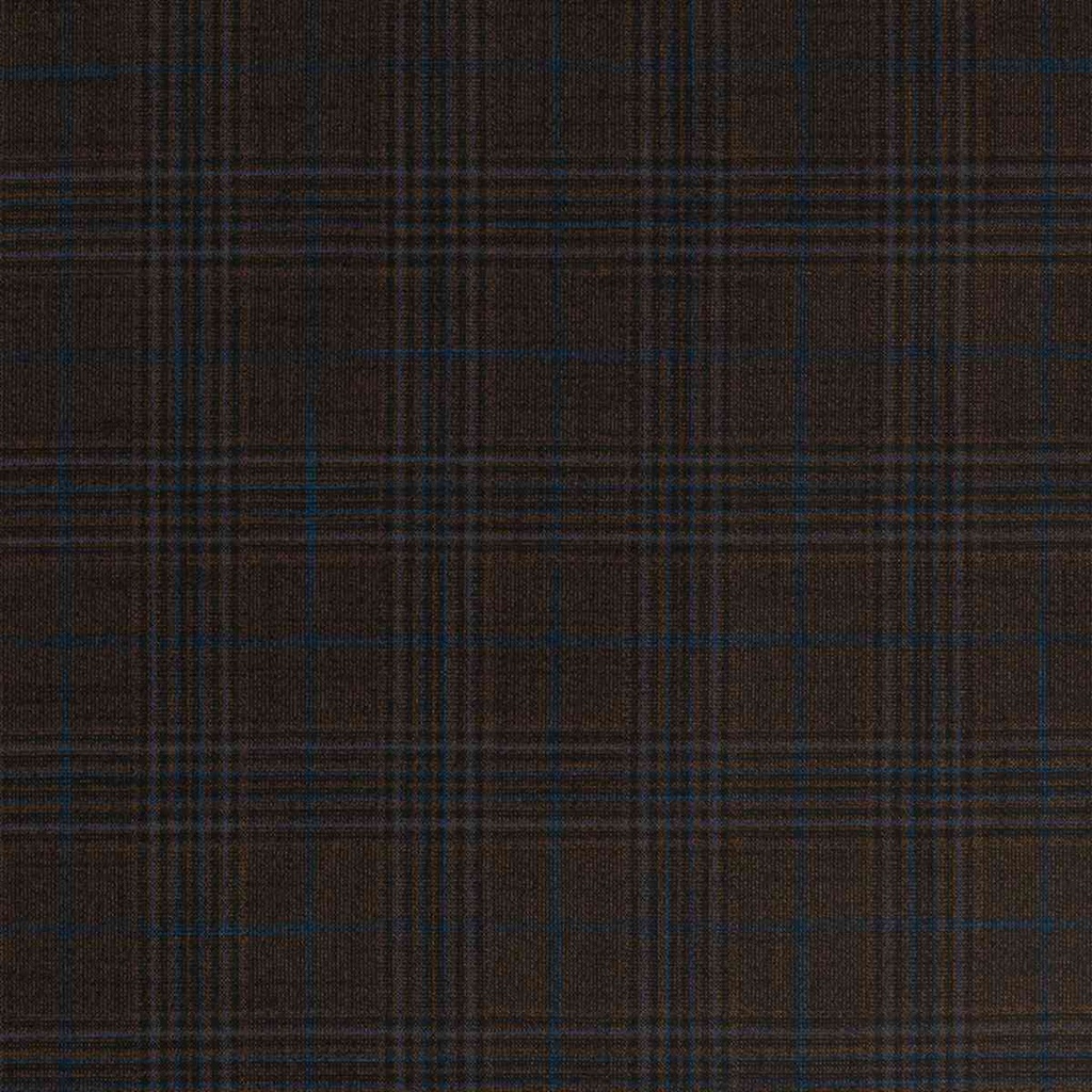 DARK BROWN,BLUE CHECKS