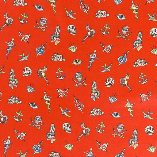 [660430] RED, PIRATE TATTOOS