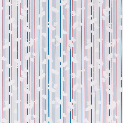 [660526] LIGHT BLUE, FLOWERS AND STRIPES DESIGN