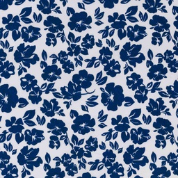 [660531] WHITE, BLUE HAWAIIAN FLOWERS DESIGN