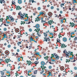 [660539] WHITE, FLOWERS DESIGN