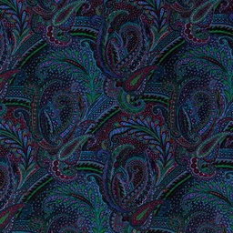 [660545] BLUE, COLORFUL PAISLEY