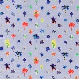 [660549] BLUE, COLOR PALMS DESIGN
