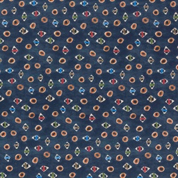 [660574] DARK BLUE, ETHNIC DESIGN