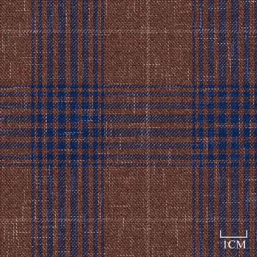 [451946] DARK BROWN, BLUE CHECKS