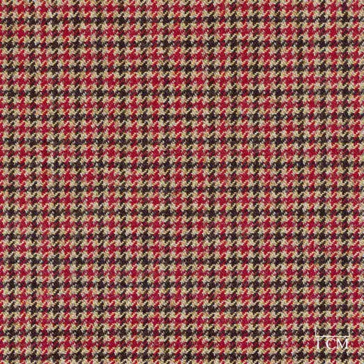 [321003] RED, BROWN HOUNDSTOOTH