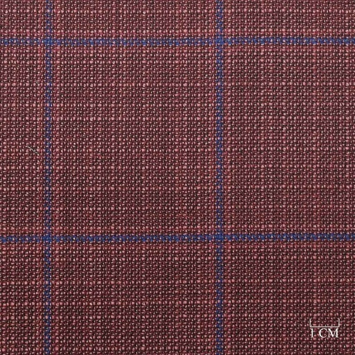 [452033] BURGUNDY,BLUE CHECKS