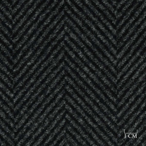 [354424] DARK GREY, BLACK HERRINGBONE
