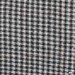 [107609] WHITE, BLACK HOUNDSTOOTH/ RED CHECKS