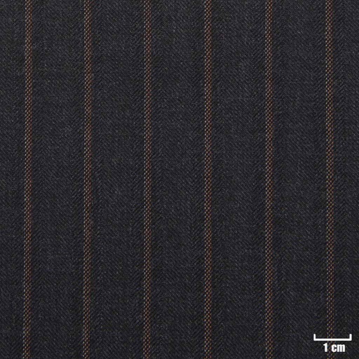 [104202] CHARCOAL, QRADRUPLE DOTTED WHITE/ORANGE STRIPES