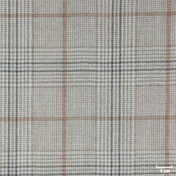 [403211] LIGHT TAN, MIXED BLUE/BROWN CHECKS