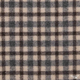 [450702] LIGHT BROWN, GREY CHECKS