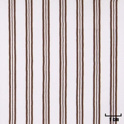 [H11285] WHITE, BROWN STRIPES