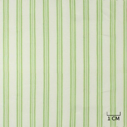 [H10494] WHITE, GREEN STRIPES