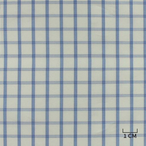 [A843] WHITE, BLUE CHECKS