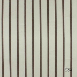 [H10416] WHITE, BROWN STRIPES