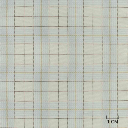 [H10464] WHITE, BLUE/KHAKI CHECKS