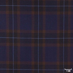 [315819] DARK BLUE, BROWN CHECKS