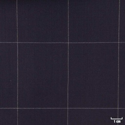 [315824] DARK BLUE, BIG WHITE CHECKS