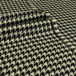 [352609] OFF WHITE, BLACK HOUNDSTOOTH