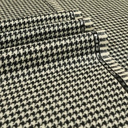 [352610] OFF WHITE, BLACK HOUNDSTOOTH