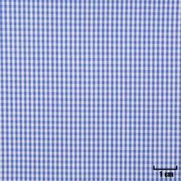[H11202] WHITE, SMALL BLUE CHECKS
