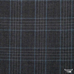 [270377] DARK GREY, BLUE CHECKS