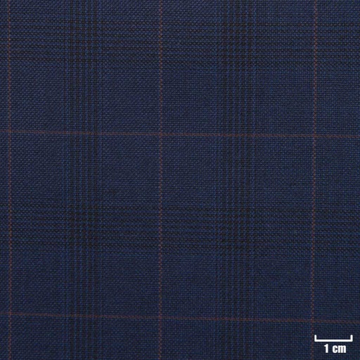[822603] DARK BLUE, BROWN CHECKS